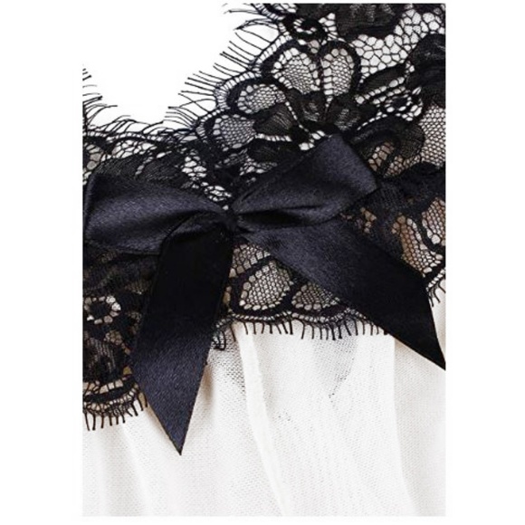 Lace Chemise Slip Babydoll Set w/ Thong - Picture 7 of 8